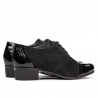 Damen Freizeit Schuhe 652 schwarzer Lack kombiniert