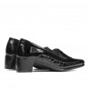 Damen Freizeitschuhe 614 Croco Lack Schwarz