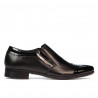 Elegante Herrenschuhe 740 schwarz kombinierter Lack