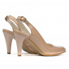 Damensandalen 1236 Elfenbein Lackleder