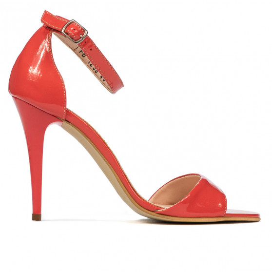 Damen Sandalen 1238 Lack Rot Koralle Damen Sandalen 1238 Lack Rot Koralle