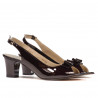Damensandalen 1251 Lack Kaffee