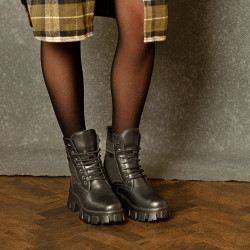 Damenstiefeletten 3353 schwarz kombiniert lifestyle
