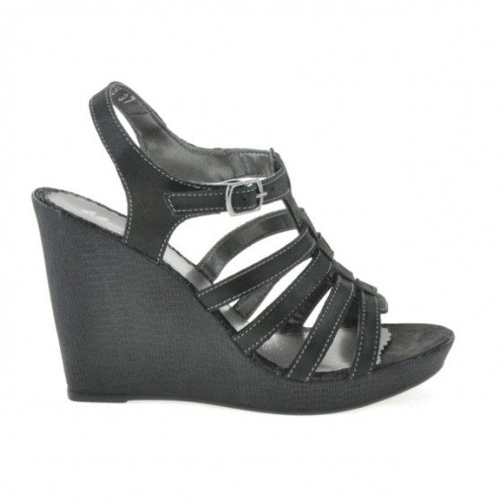 Damen-Sandalen 575 schwarz satiniert Damen-Sandalen 575 schwarz satiniert