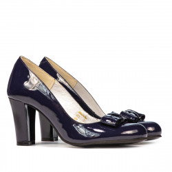 Elegante Damenschuhe 1245 Lack Indigo