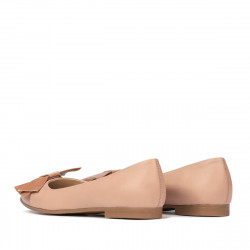 Damen Ballerinas 6033 Nude Kombiniert