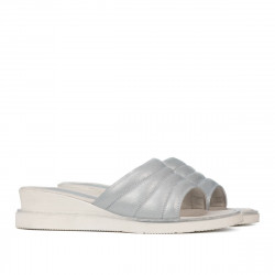 Damen Sandalen 5074 blau perlmuttfarben