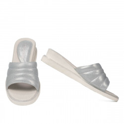 Damen Sandalen 5074 blau perlmuttfarben