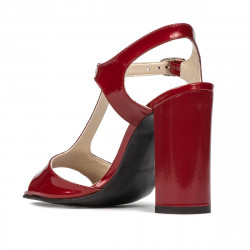 Damensandalen 1258 Weinrot Lackleder