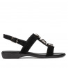 Damensandalen 5073 Schwarz Velours