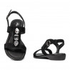 Damensandalen 5073 Schwarz Velours