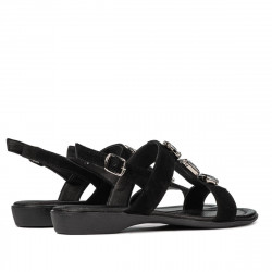 Damensandalen 5073 Schwarz Velours