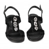 Damensandalen 5073 Schwarz Velours