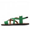 Damen Sandalen 5076 grün Velours