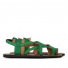 Damen Sandalen 5076 grün Velours