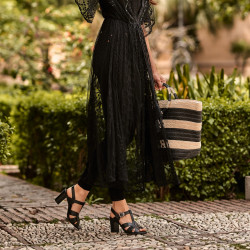 Damensandalen 1284 schwarz lifestyle