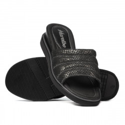 Damensandalen 5074 Schwarzer Python