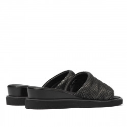 Damensandalen 5074 Schwarzer Python