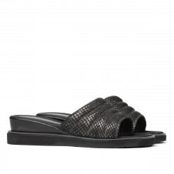 Damensandalen 5074 Schwarzer Python