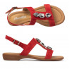 Damen Sandalen 5073 Rot Velours