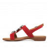 Damen Sandalen 5073 Rot Velours