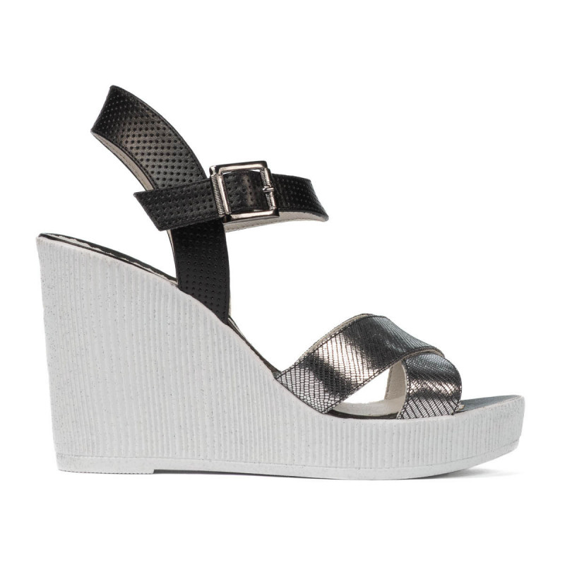 Damensandalen 5081 silber kombiniert