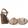 Damen Sandalen 5078 beige+gold