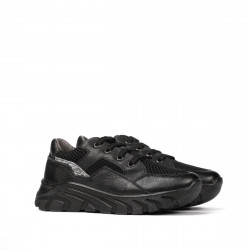 Kinderschuhe 2007 schwarz kombiniert