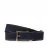 Herren Gürtel 05bc blau Veloursleder