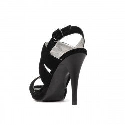 Damen Sandalen 1286 Schwarz Antilope
