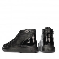 Herrenstiefeletten 4125 schwarz kombiniert