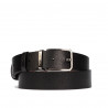 Herren Gürtel 54b zweifarbig biz schwarz+braun