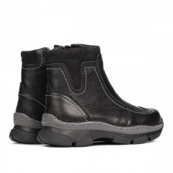 Kleine Kinderschuhe 108c schwarz kombiniert