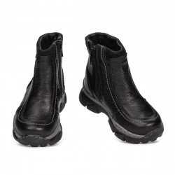 Kleine Kinderschuhe 108c schwarz kombiniert