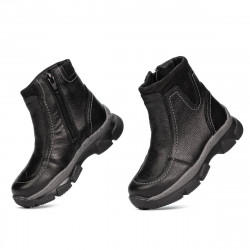 Kleine Kinderschuhe 108c schwarz kombiniert