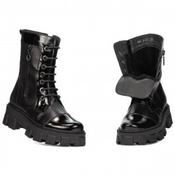 Damenstiefel 3358 schwarz kombiniert