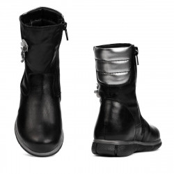 Kleine Kinderstiefel 107c schwarz kombiniert