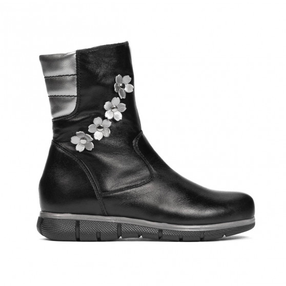 Kleine Kinderstiefel 107c schwarz kombiniert Kleine Kinderstiefel 107c schwarz kombiniert