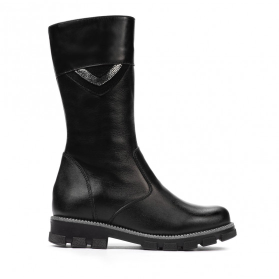 Kinderstiefel 3026 schwarz kombiniert Kinderstiefel 3026 schwarz kombiniert