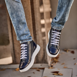 Herrenstiefel 4125 kombiniert indigo lifestyle