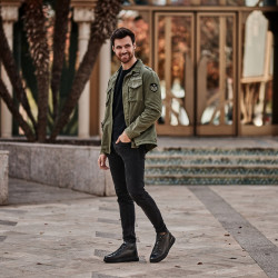 Herrenstiefeletten 4125 schwarz kombiniert lifestyle