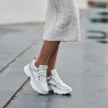 Damen Sportschuhe 6038 in Blau-Perlmutt-Kombination