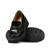 Damen Freizeitschuhe 6041 in Schwarz kombiniert Croco