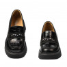 Damen Freizeitschuhe 6041 in Schwarz kombiniert Croco