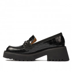 Damen Freizeitschuhe 6041 in Schwarz kombiniert Croco