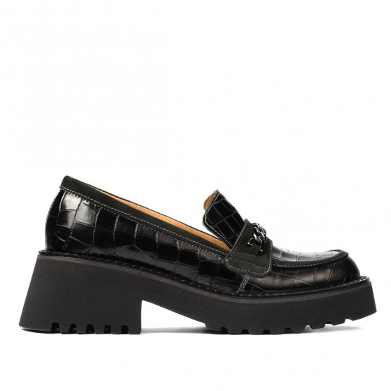 Damen Freizeitschuhe 6041 in Schwarz kombiniert Croco Damen Freizeitschuhe 6041 in Schwarz kombiniert Croco
