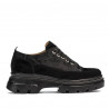 Damen Freizeitschuhe 6043 in schwarzem Velours kombiniert