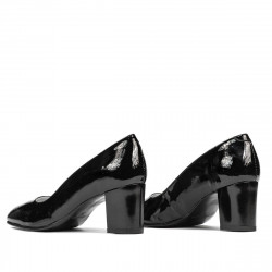 Damen elegante Schuhe 1268 Lack schwarz