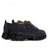 Damenhalbschuhe 6043 Indigo Wildleder kombiniert