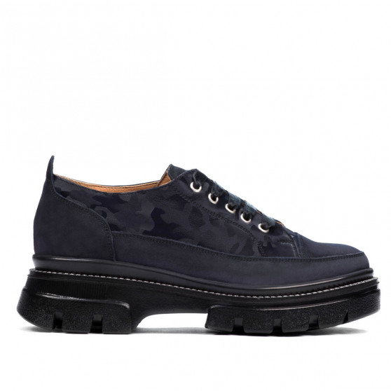 Damenhalbschuhe 6043 Indigo Wildleder kombiniert Damenhalbschuhe 6043 Indigo Wildleder kombiniert